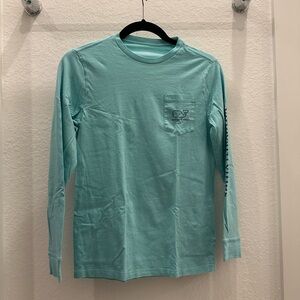Vineyard Vines Kids Teal Long Sleeve Shirt